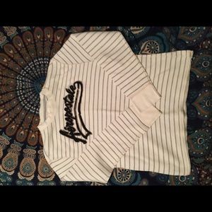 Aeropostale Striped Long Sleeve XL Cream EUC